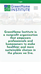 Mobile Screenshot of greenhomeinstitute.org