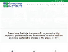 Tablet Screenshot of greenhomeinstitute.org